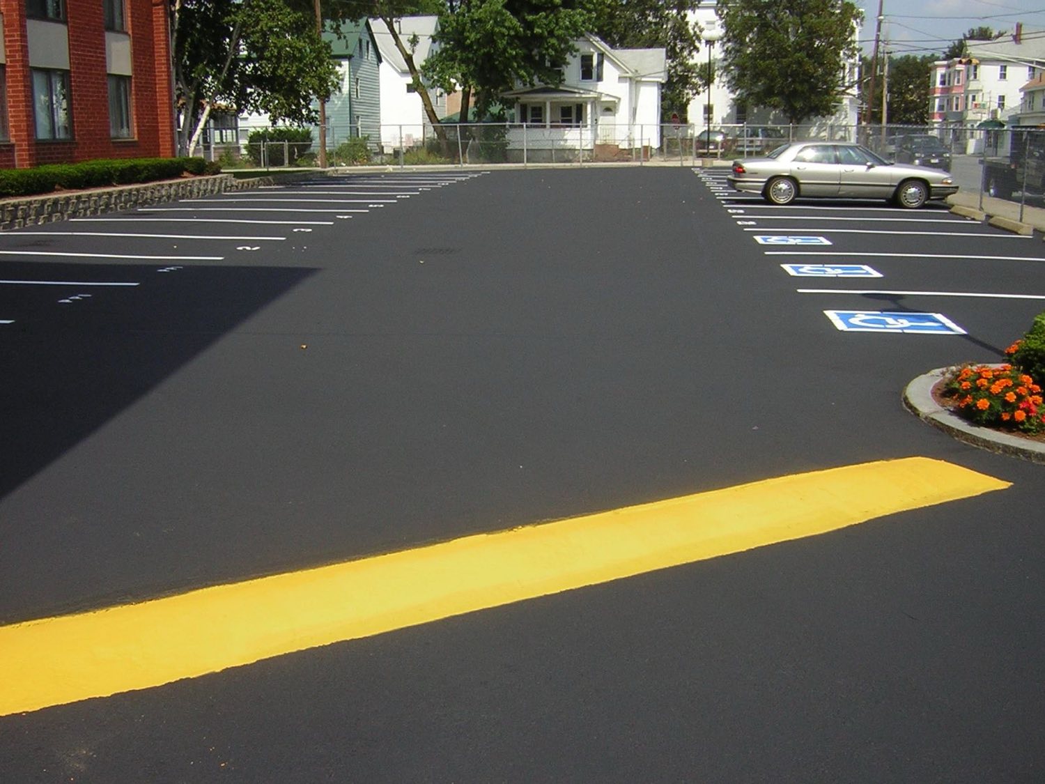 Commercial lot, sealed and striped