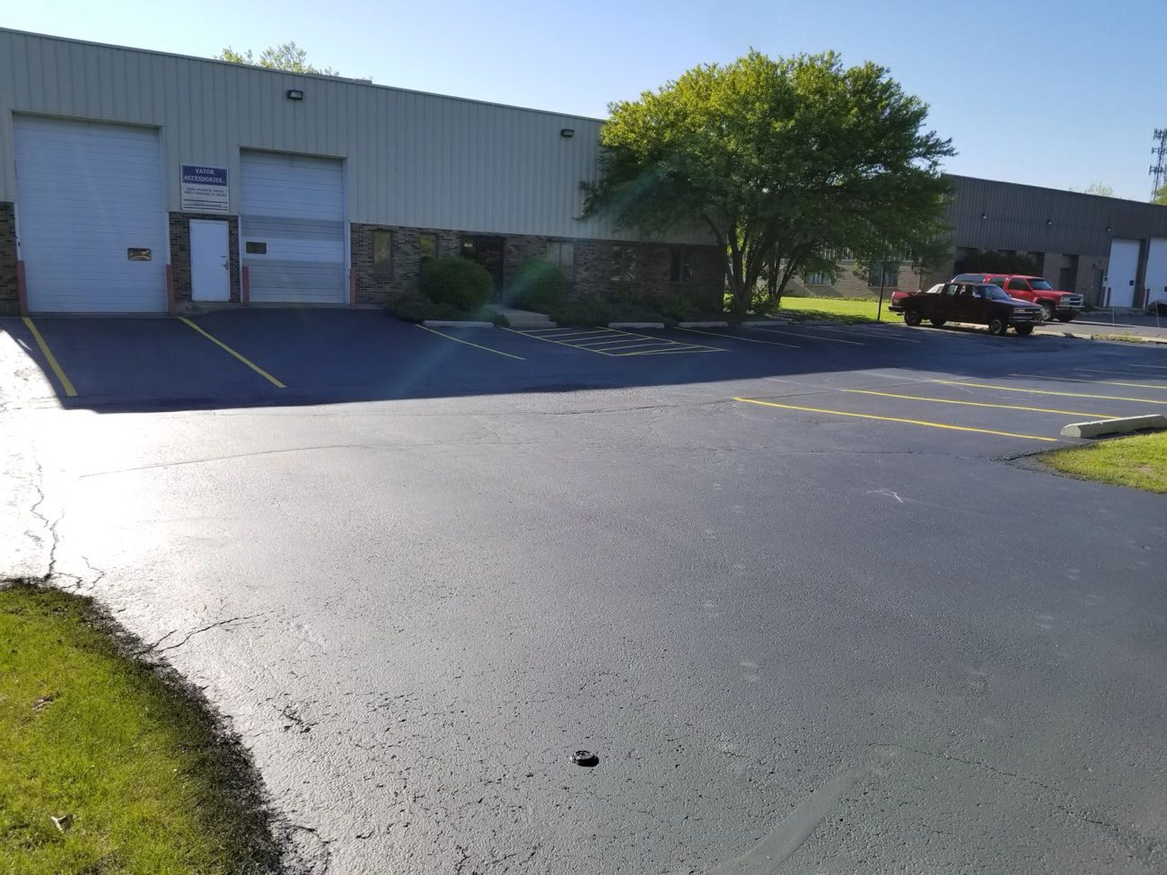 Commercial lot, sealed & striped